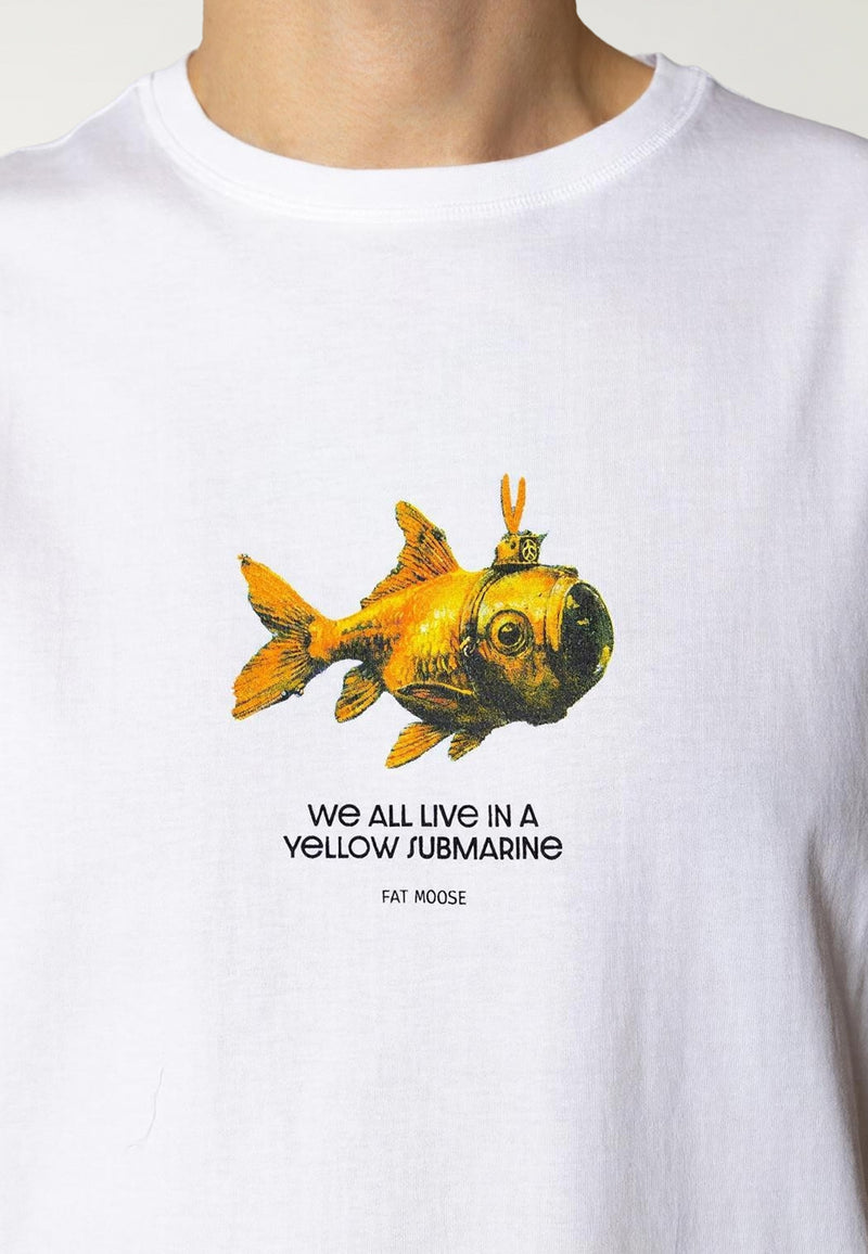 Fat Moose SUBMARINE T-SHIRT T-shirts S/S White