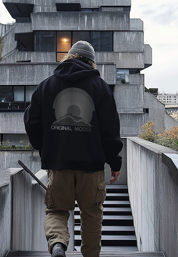 Fat Moose SUN RISING HOODIE Sweatshirts Black
