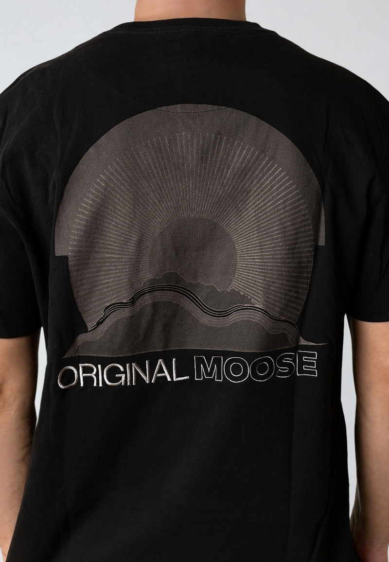 Fat Moose SUN RISING T-SHIRT T-shirts S/S Black