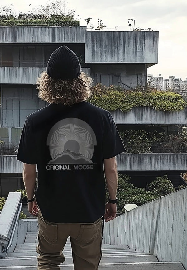 Fat Moose SUN RISING T-SHIRT T-shirts S/S Black