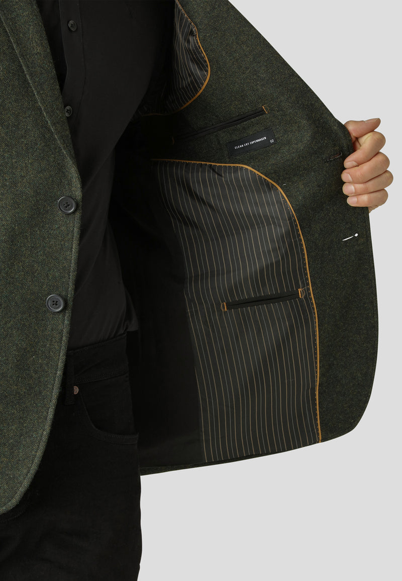 Clean Cut Copenhagen Santos 2-button wool blazer Blazers Army Mix