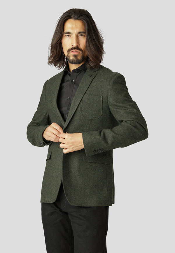 Clean Cut Copenhagen Santos 2-button wool blazer Blazers Army Mix