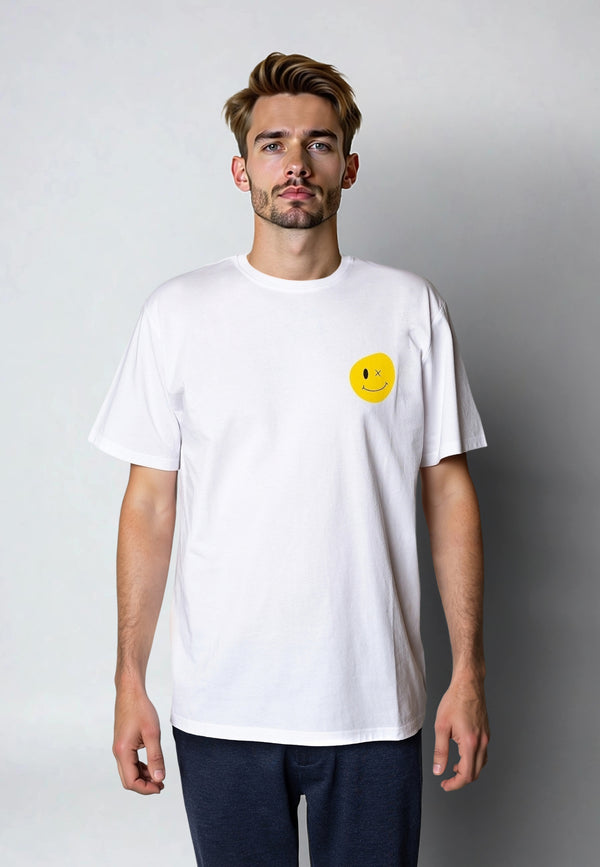 Clean Cut Copenhagen Smile cotton t-shirt T-shirts S/S White