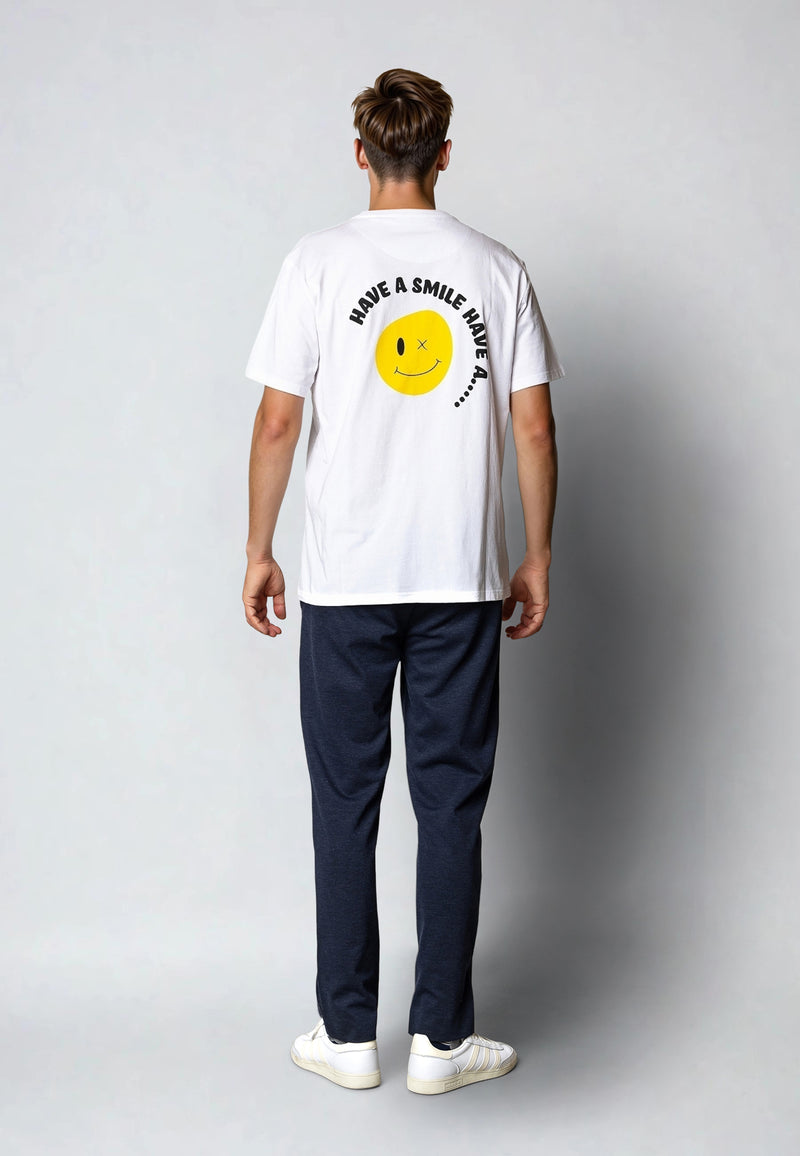Clean Cut Copenhagen Smile cotton t-shirt T-shirts S/S White