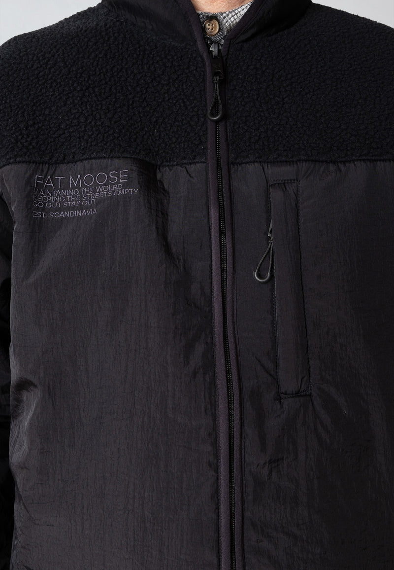 Fat Moose VESTER FLEECE JACKET Fleece Black