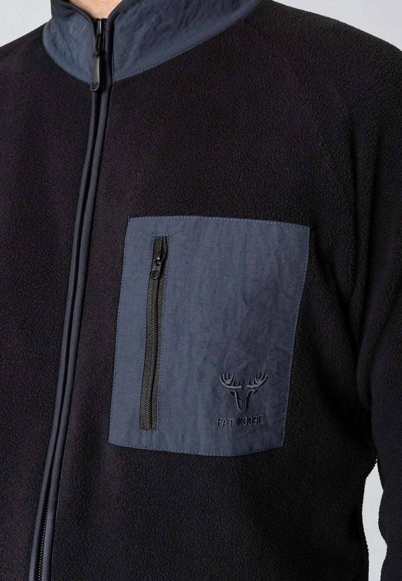 Fat Moose WILL FLEECE JACKET Fleece Black
