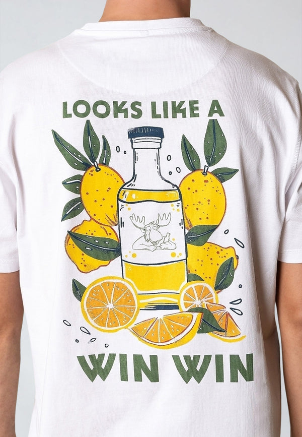 Fat Moose WIN WIN T-SHIRT T-shirts S/S White