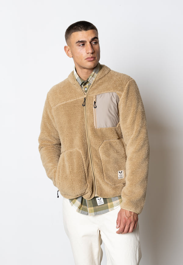 Fat Moose WOOD FLEECE JACKET Fleece Khaki