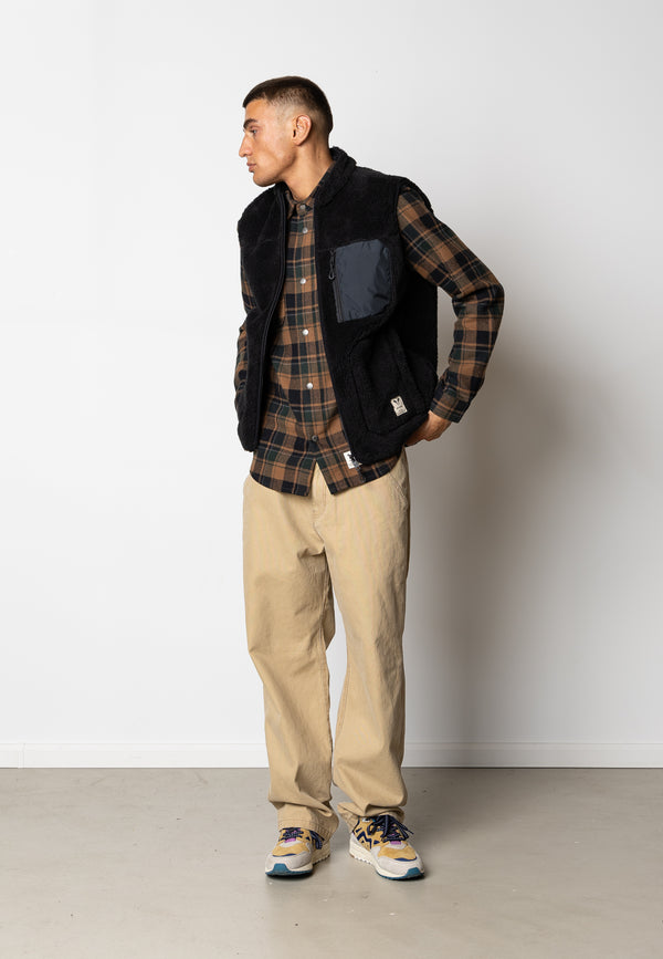 Fat Moose WOOD FLEECE VEST Fleece Black